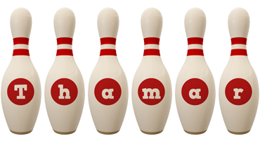 Thamar bowling-pin logo