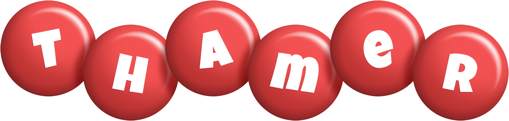 Thamer candy-red logo