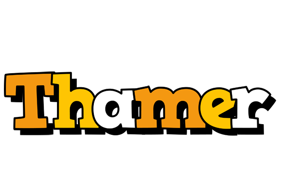 Thamer cartoon logo