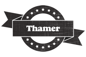 Thamer grunge logo
