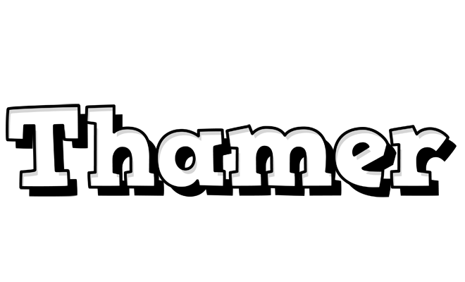 Thamer snowing logo
