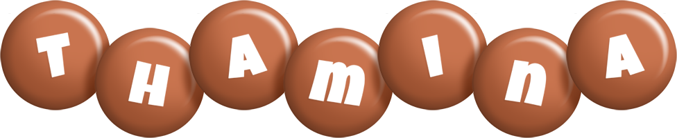Thamina candy-brown logo