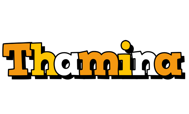 Thamina cartoon logo