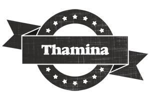 Thamina grunge logo