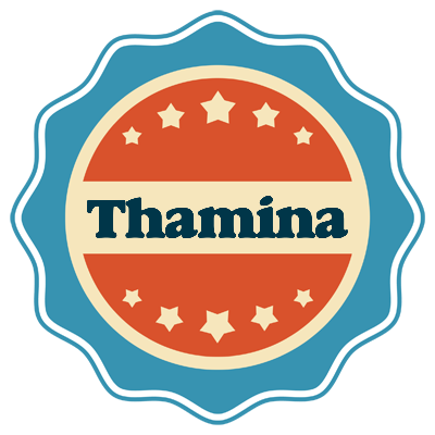 Thamina labels logo