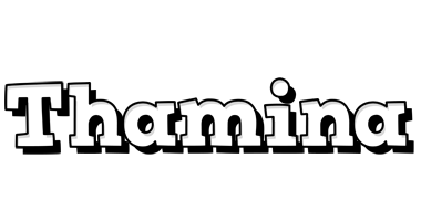 Thamina snowing logo
