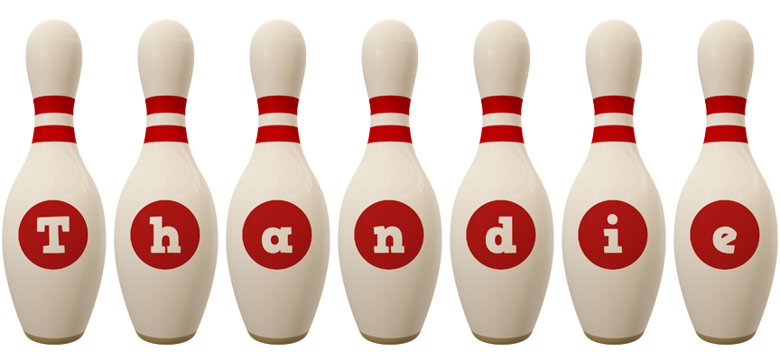 Thandie bowling-pin logo