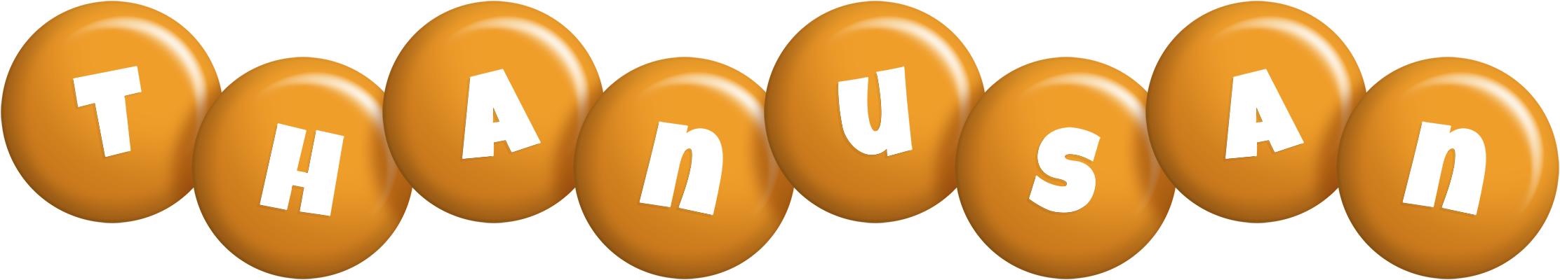 Thanusan candy-orange logo