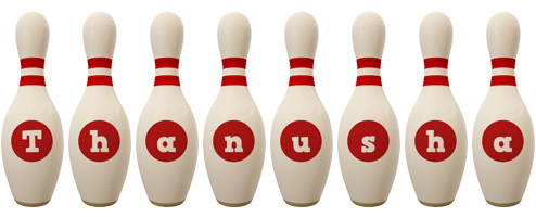 Thanusha bowling-pin logo