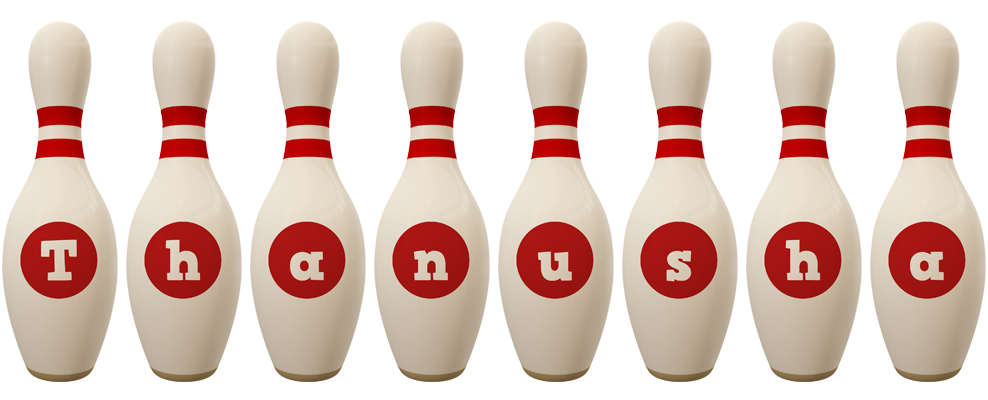 Thanusha bowling-pin logo