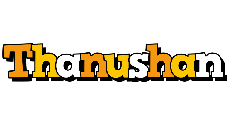 Thanushan cartoon logo