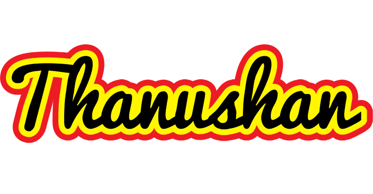 Thanushan flaming logo