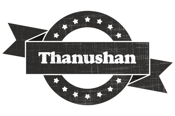 Thanushan grunge logo