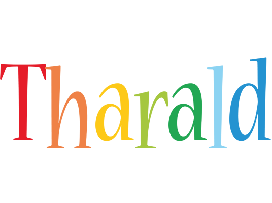 Tharald birthday logo