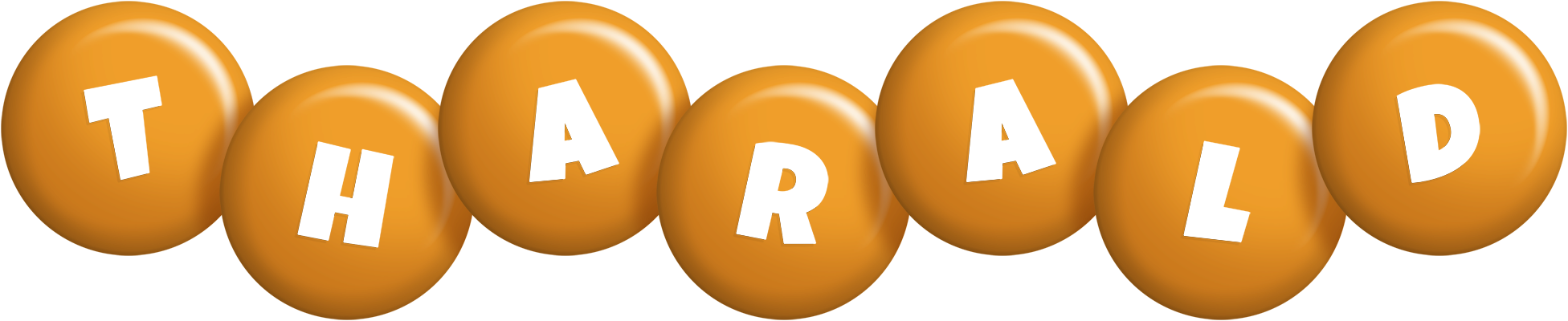 Tharald candy-orange logo