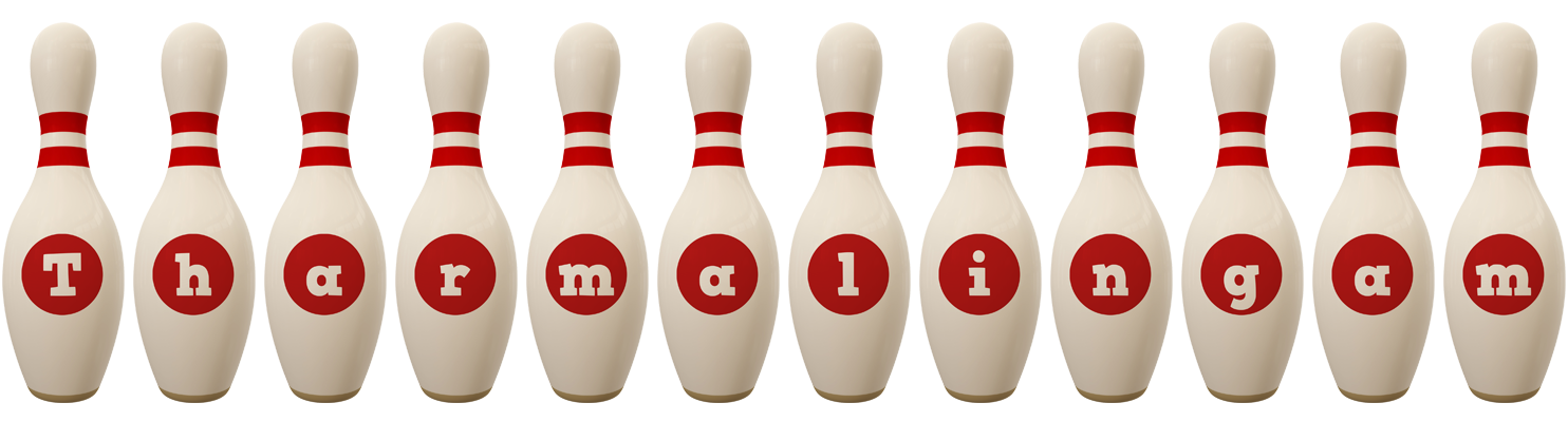Tharmalingam bowling-pin logo