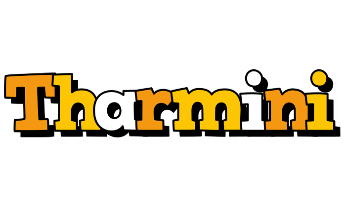 Tharmini cartoon logo