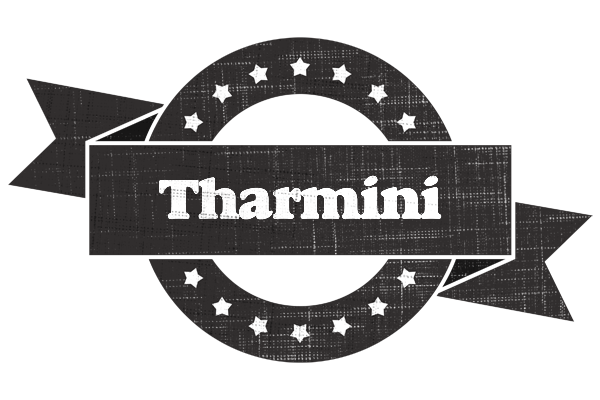 Tharmini grunge logo