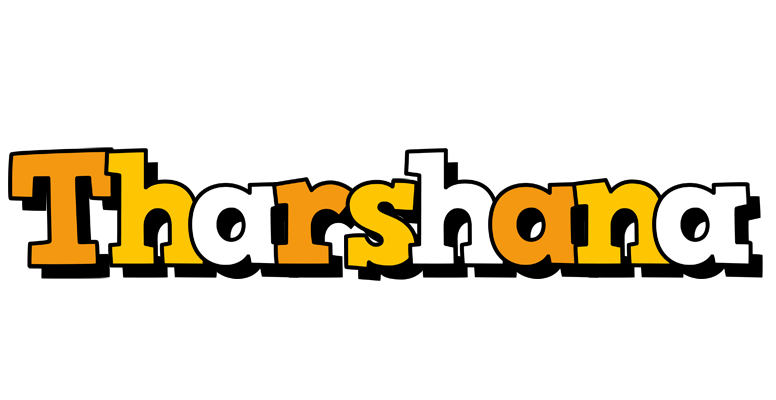 Tharshana cartoon logo