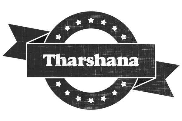 Tharshana grunge logo