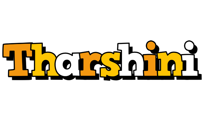 Tharshini cartoon logo