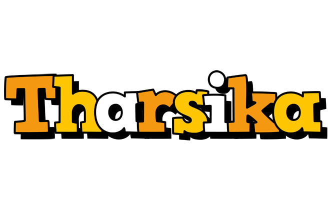 Tharsika cartoon logo