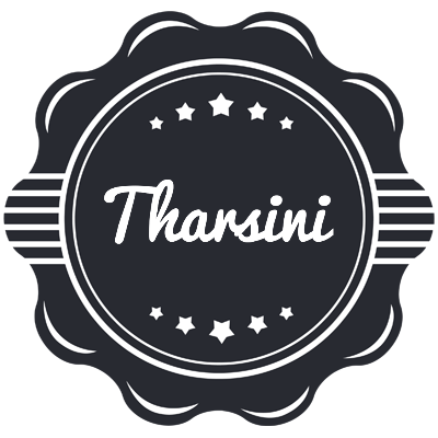 Tharsini badge logo