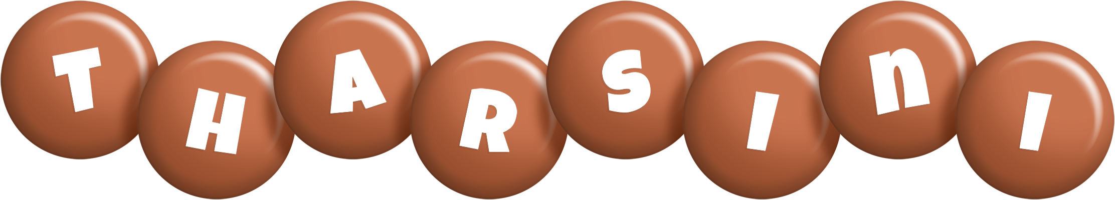 Tharsini candy-brown logo