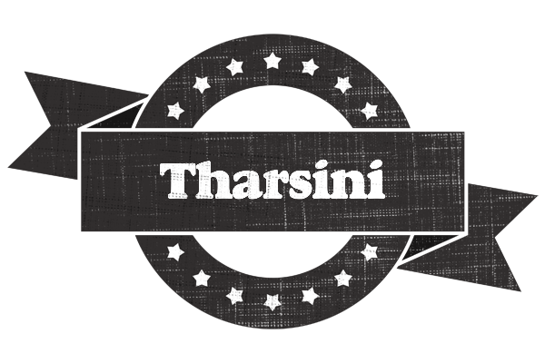 Tharsini grunge logo