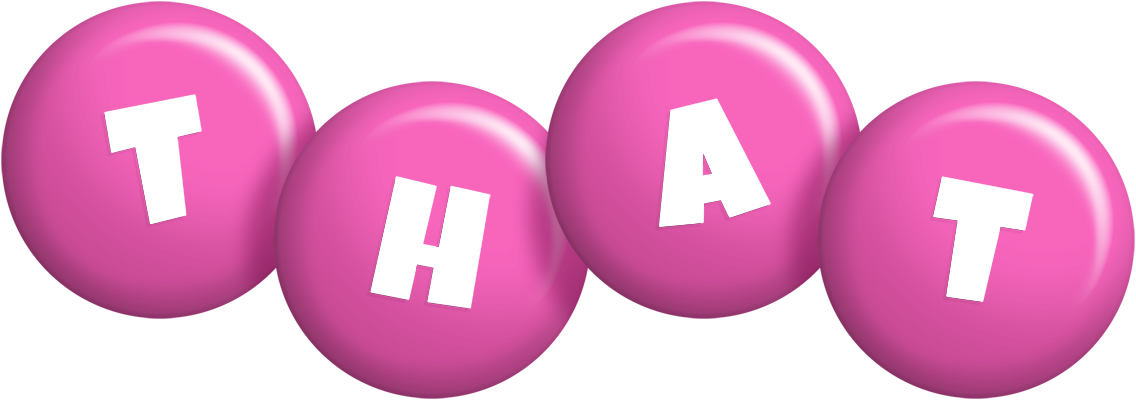 That candy-pink logo