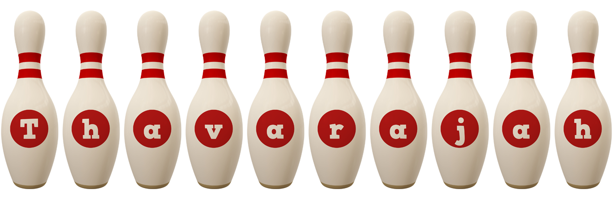 Thavarajah bowling-pin logo