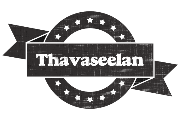 Thavaseelan grunge logo