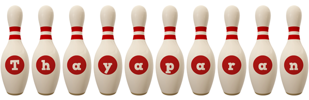 Thayaparan bowling-pin logo