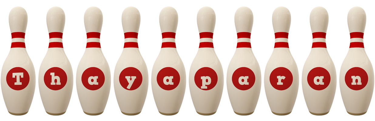 Thayaparan bowling-pin logo