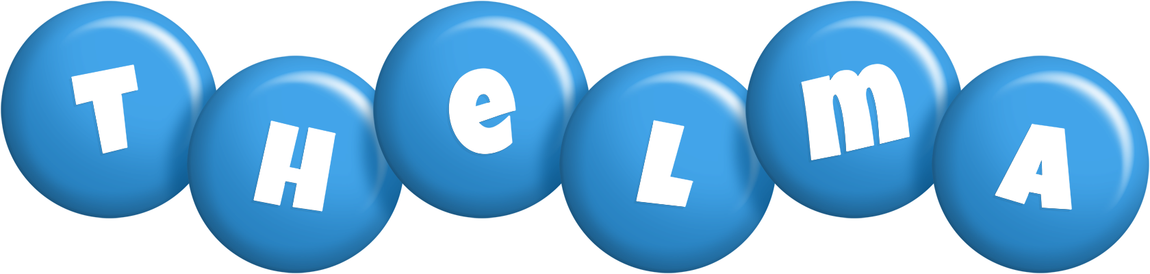 Thelma candy-blue logo