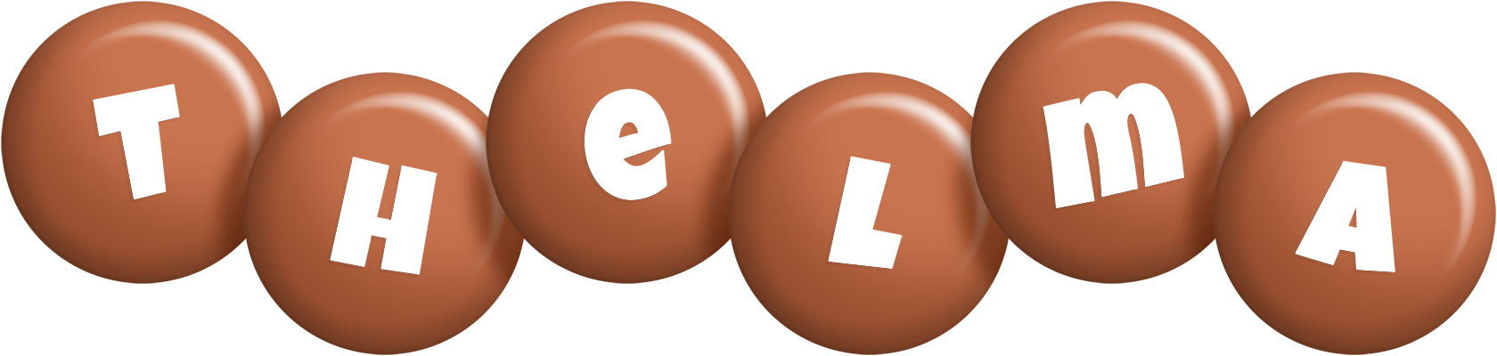 Thelma candy-brown logo