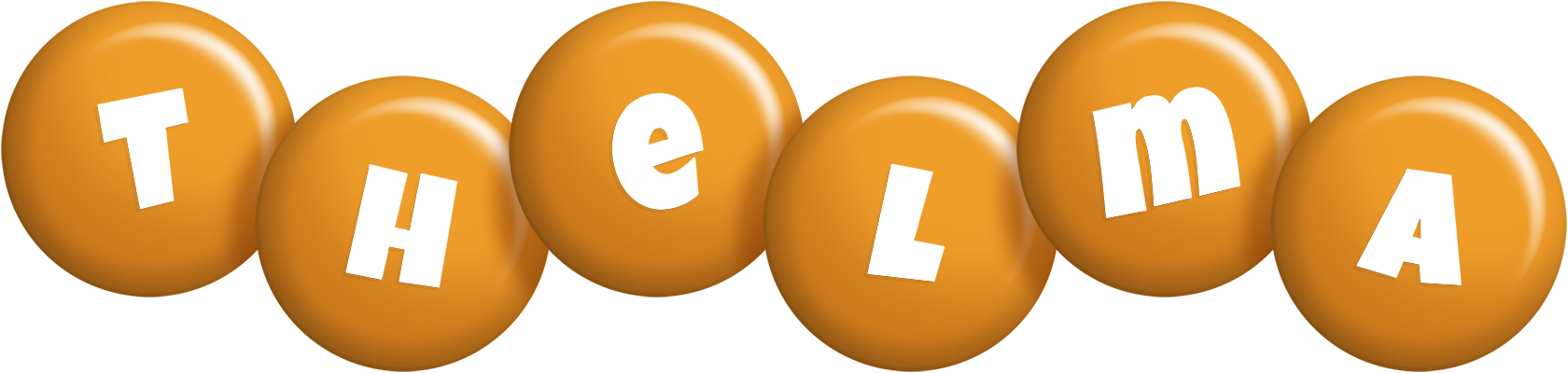 Thelma candy-orange logo