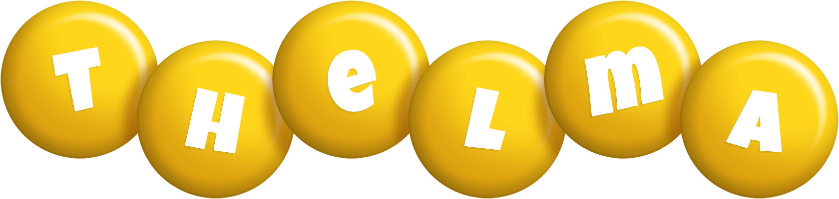 Thelma candy-yellow logo