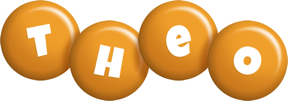 Theo candy-orange logo