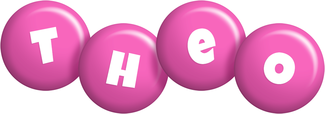 Theo candy-pink logo