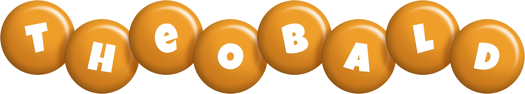 Theobald candy-orange logo