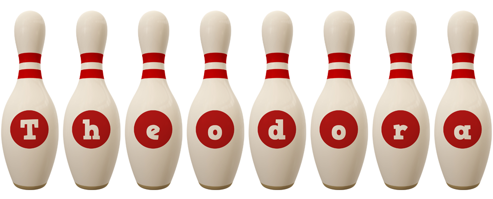 Theodora bowling-pin logo