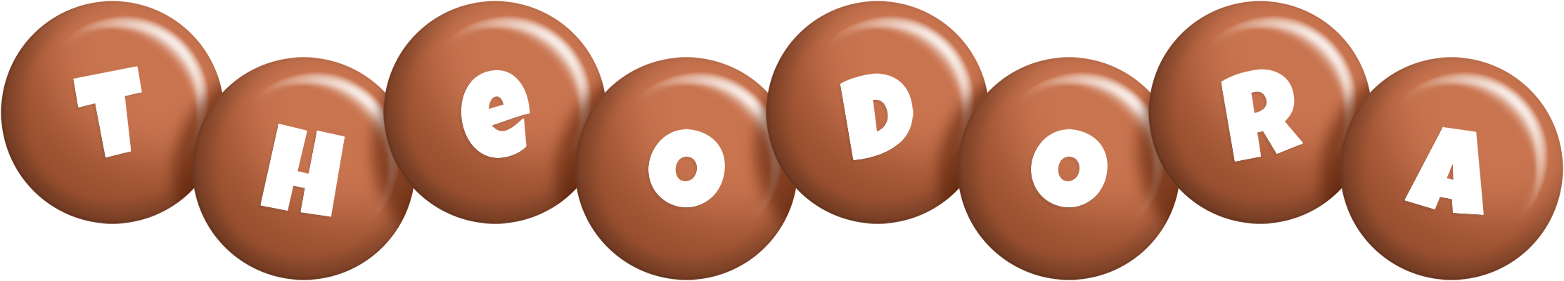 Theodora candy-brown logo