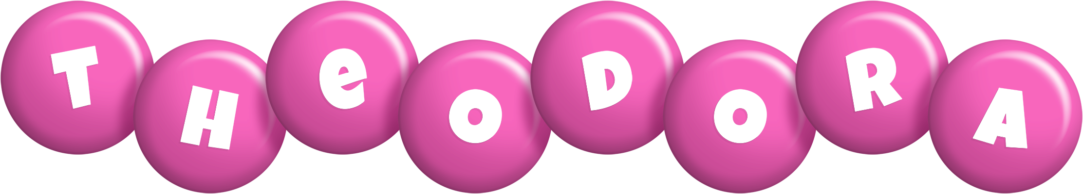 Theodora candy-pink logo