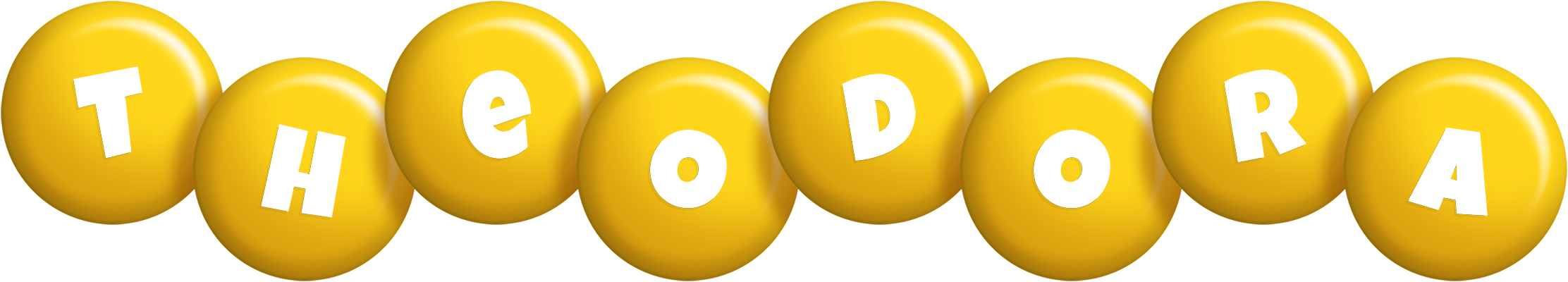 Theodora candy-yellow logo