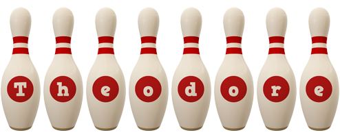 Theodore bowling-pin logo