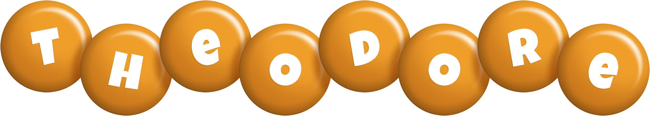 Theodore candy-orange logo