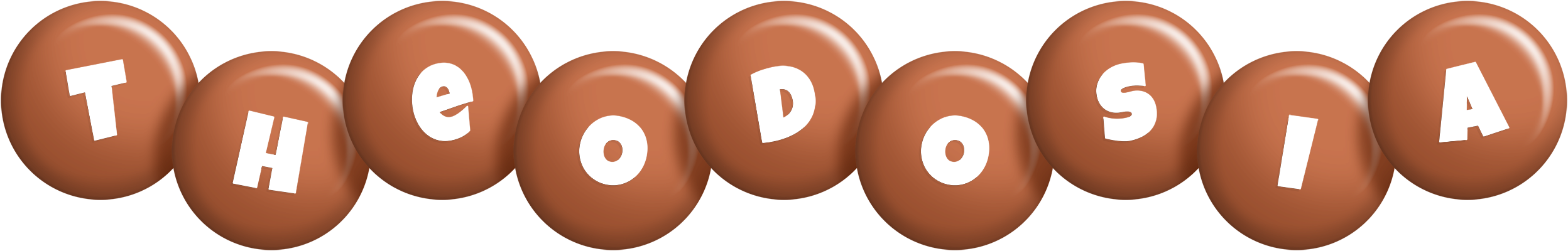 Theodosia candy-brown logo