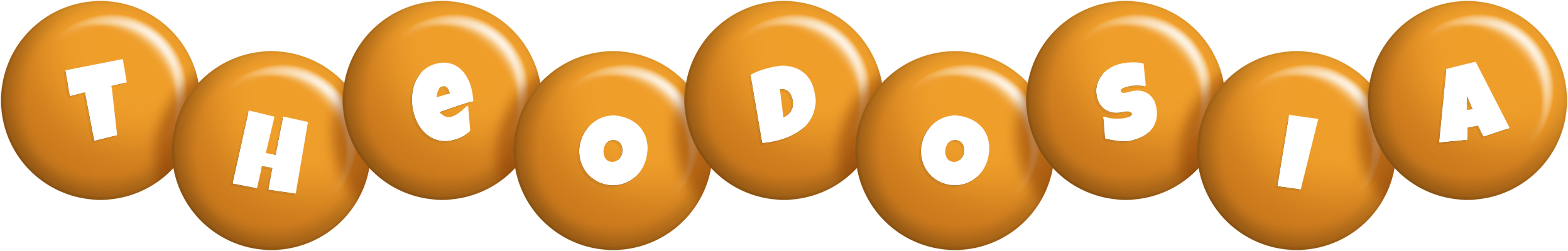 Theodosia candy-orange logo