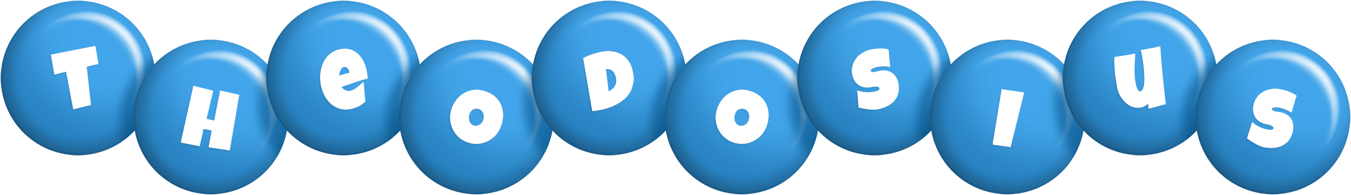 Theodosius candy-blue logo